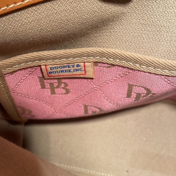 Pink Dooney & Bourke shoulder bag with leather trims and tassels - Picture 11 of 17